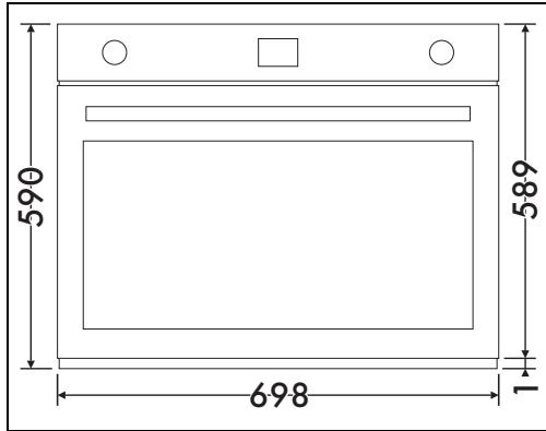 SMEG 91477A055/B - Front panel seal - 3