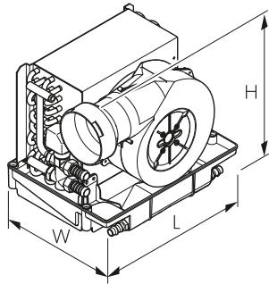 DOMETIC Marine Air Conditioner - Fan coil dimensions - 4