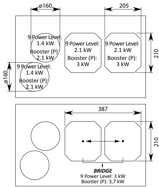 FALMEC Brera Induction Hob with Integrated Hood - BRERA 75 - KOOKVELD - 1