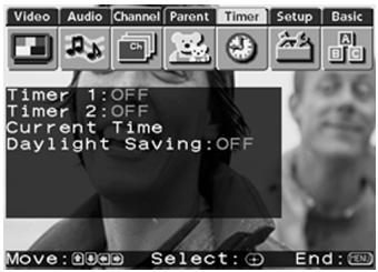 SONY FD Trinitron WEGA - To select the Timer Menu - 1