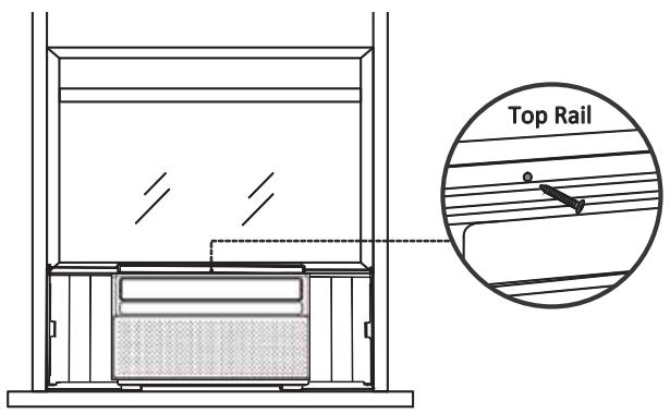 TCL Q-Series Window Air Conditioner - Step 8: Securing the Screw into the Top Rail - 1