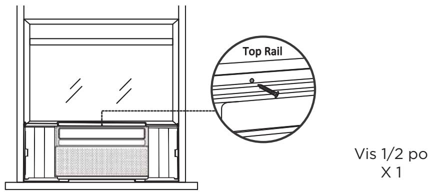 TCL Q-Series Window Air Conditioner - Étape 8: Fixation de la Vis Dans le Rail Supérieur - 1