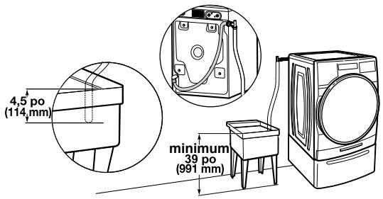WHIRLPOOL All-In-One Washer & Dryer - Système de vidange dans un évier de buanderie - 2