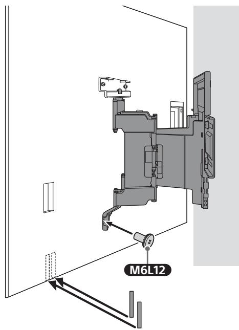 SONY K-65XR80M2 - 固定壁掛式支架的左右兩側,然後裝上 WM3。 - 2
