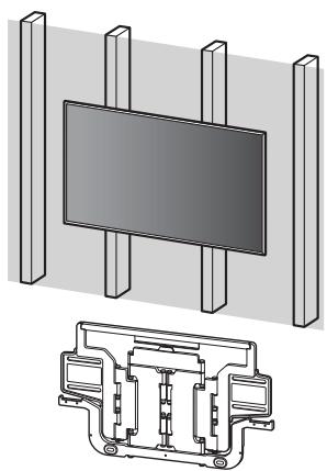 SONY K-65XR80M2 - A 将挂壁式支架安装至有立柱的干砌墙上 - 1