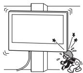 SONY K-55XR80M2 - A fali konzolt ne szerelje fel olyan helyen, ahol a tv-készülék sarkai vagy oldalai kilóghatnak a fal síkjából. - 1