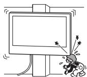 SONY K-55XR80M2 - テレビがはみ出すような取り付けはしない - 2