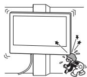 SONY K-55XR80M2 - No instale el soporte de pared en superficies de paredes en las que puedan sobresalir las esquinas o los lados del televisor. - 1