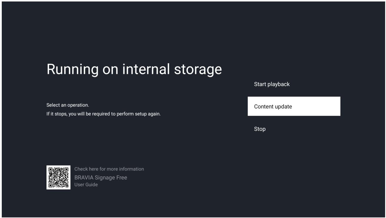 SONY BRAVIA Signage - Update content in the internal storage - 1