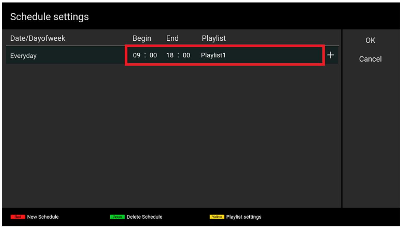 SONY BRAVIA Signage - Procedure to configure schedule (Required) - 3