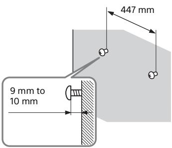 SONY HT-CT80 - Fasten the screws to 2 studs in the wall. - 1