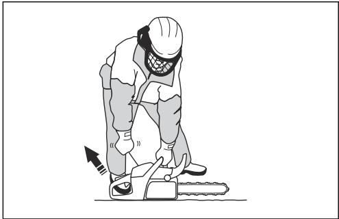 HUSQVARNA 555 - Zapnutie výrobku - 4