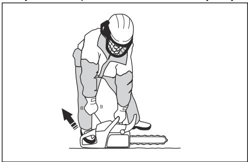 HUSQVARNA 555 - Zapnutie výrobku - 4
