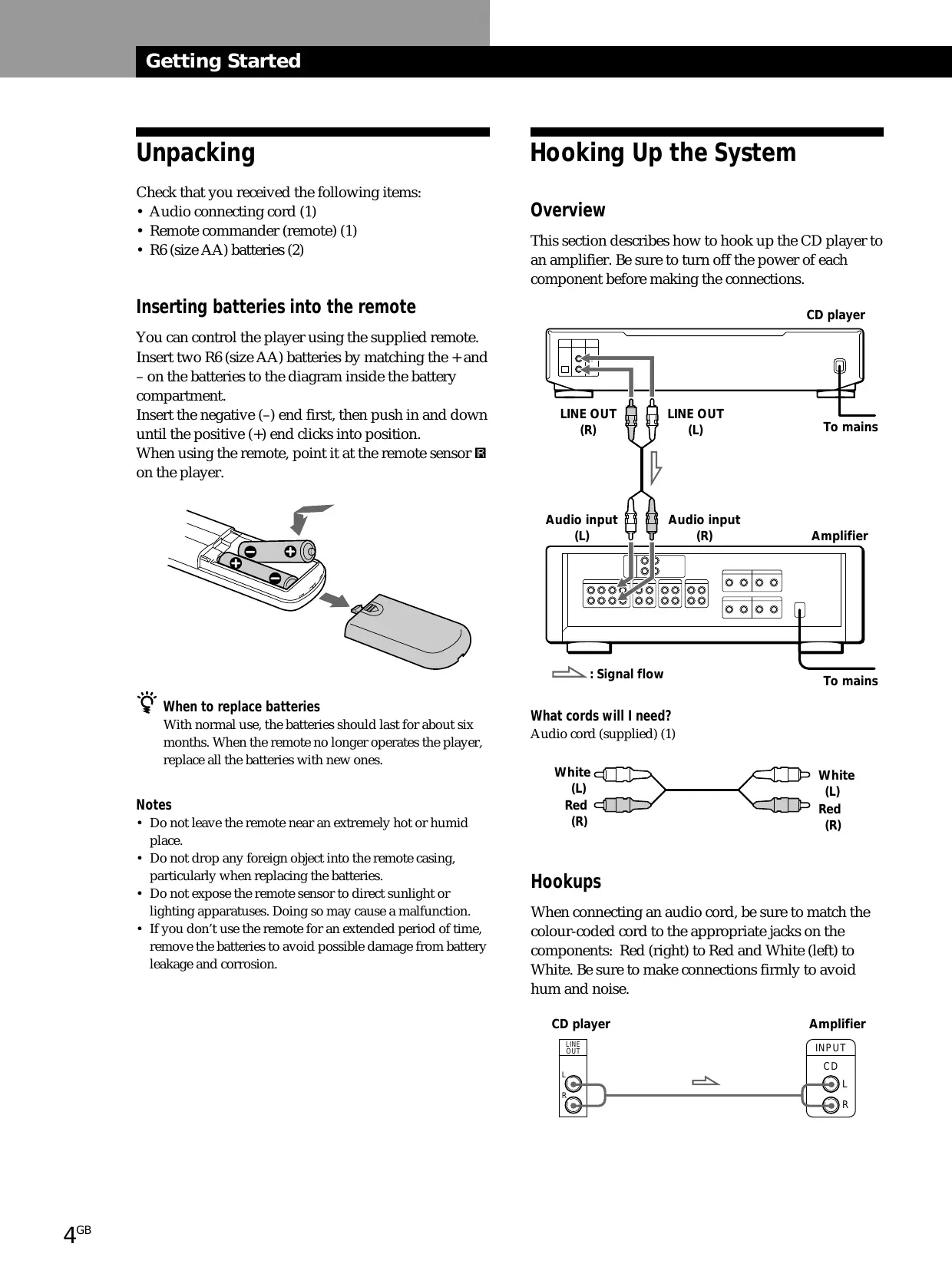 Lecteur de CD SONY CDP-XE330 - User manual and instructions